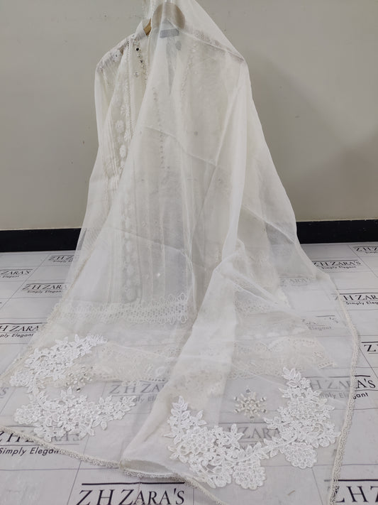 White Mirror Cutwork 2pc