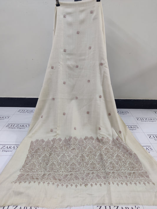 Cream Beige Anchor Pashmina 3pc