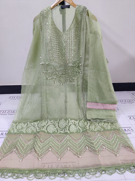 Olive Mint Green Rangreza 2pc