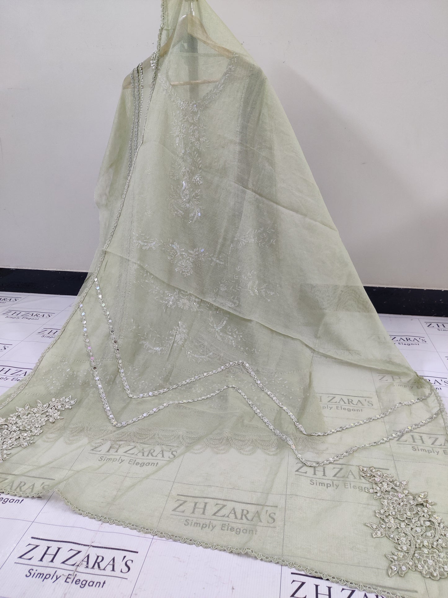 Olive Mint Green Zeenat 2pc