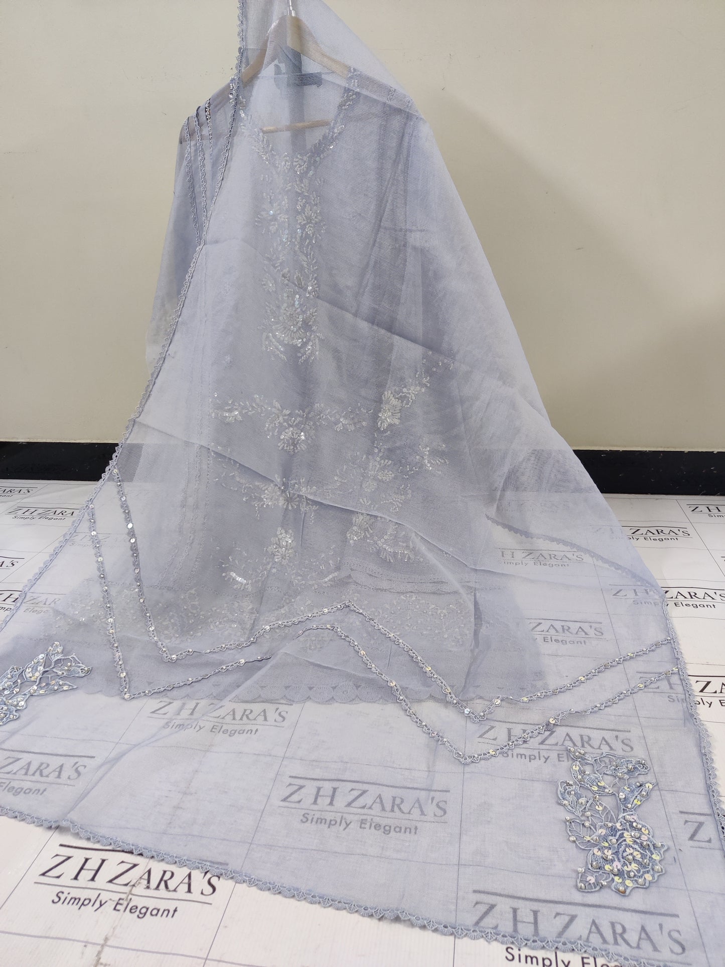 Ice Blue Zeenat 2pc