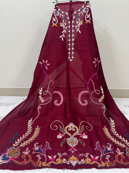 Deep Maroon Kaftan 2pc