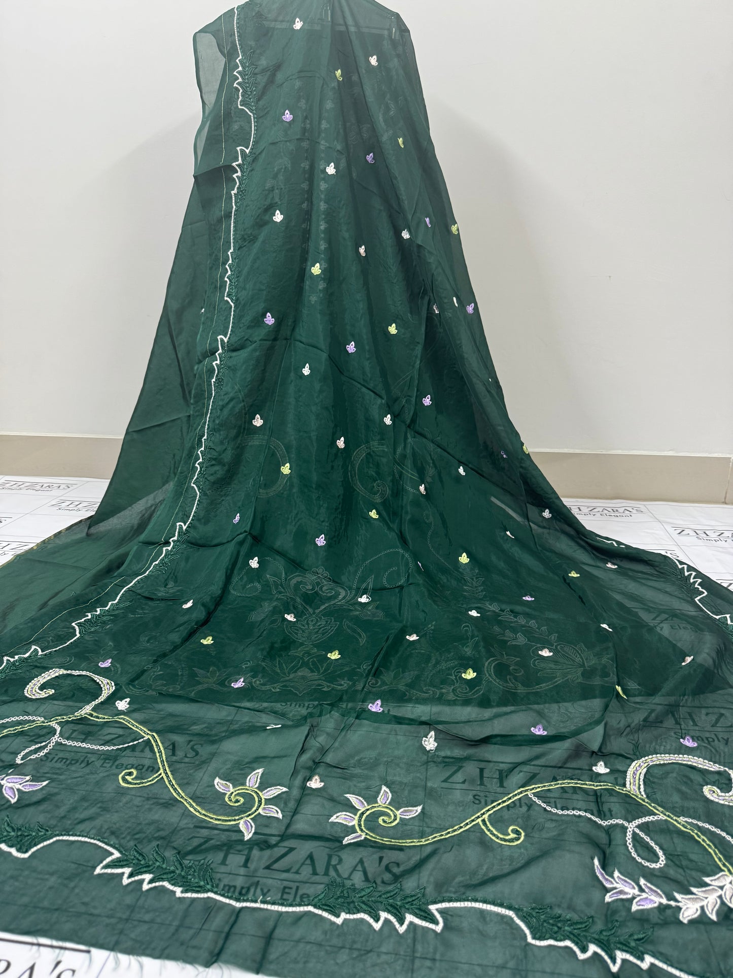 Bottle Green Kaftan 2pc