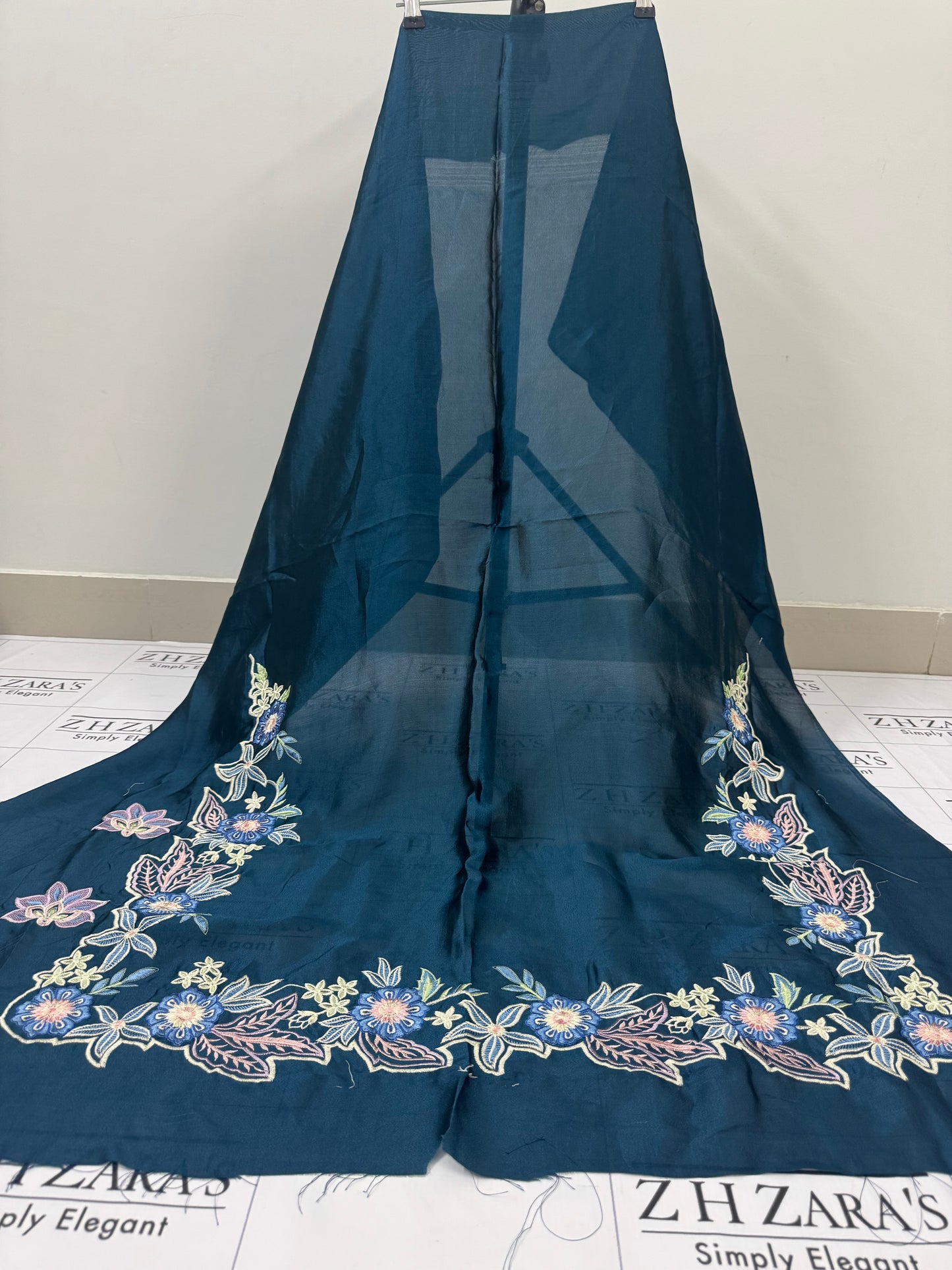 Peacock Blue Royal Kaftan Shirt