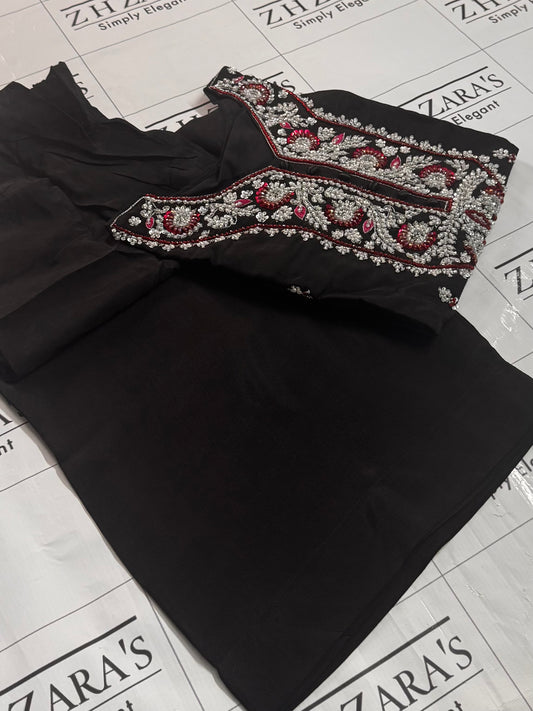 Black Round Neck 2pc
