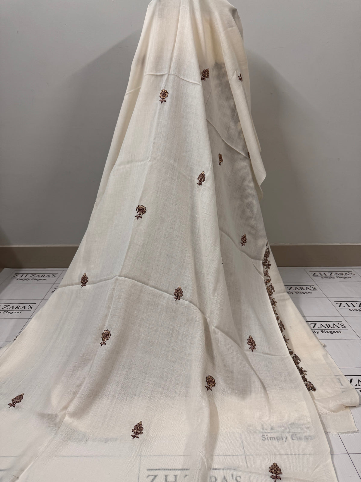 Ivory Shahi Pashmina 3pc