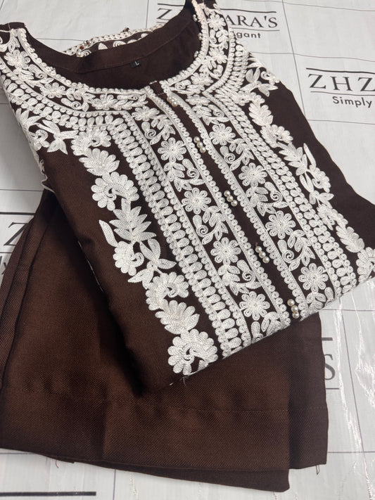 Brown Roshi Kaftan 2pc