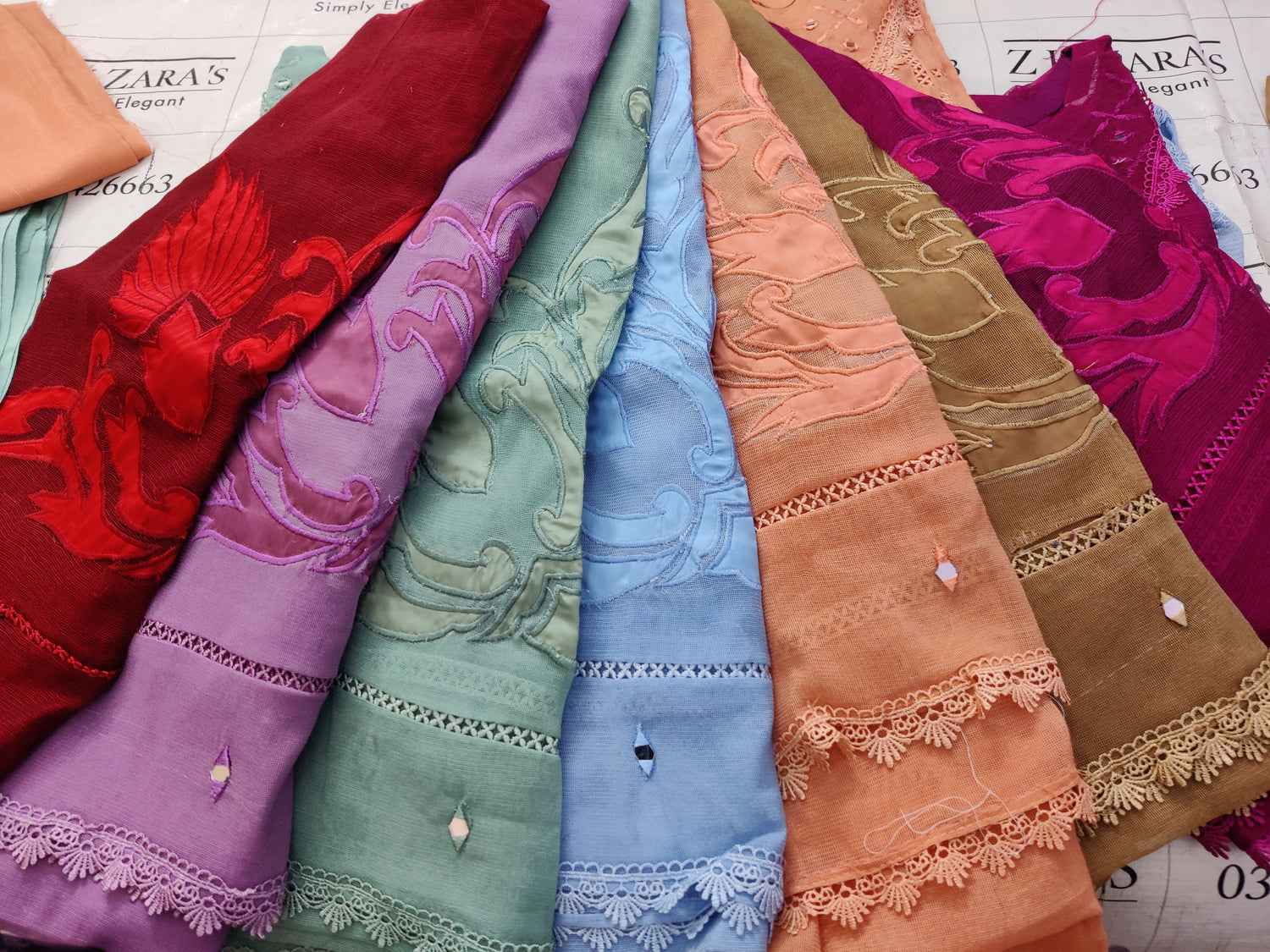 Anarkali Frocks Silk applique