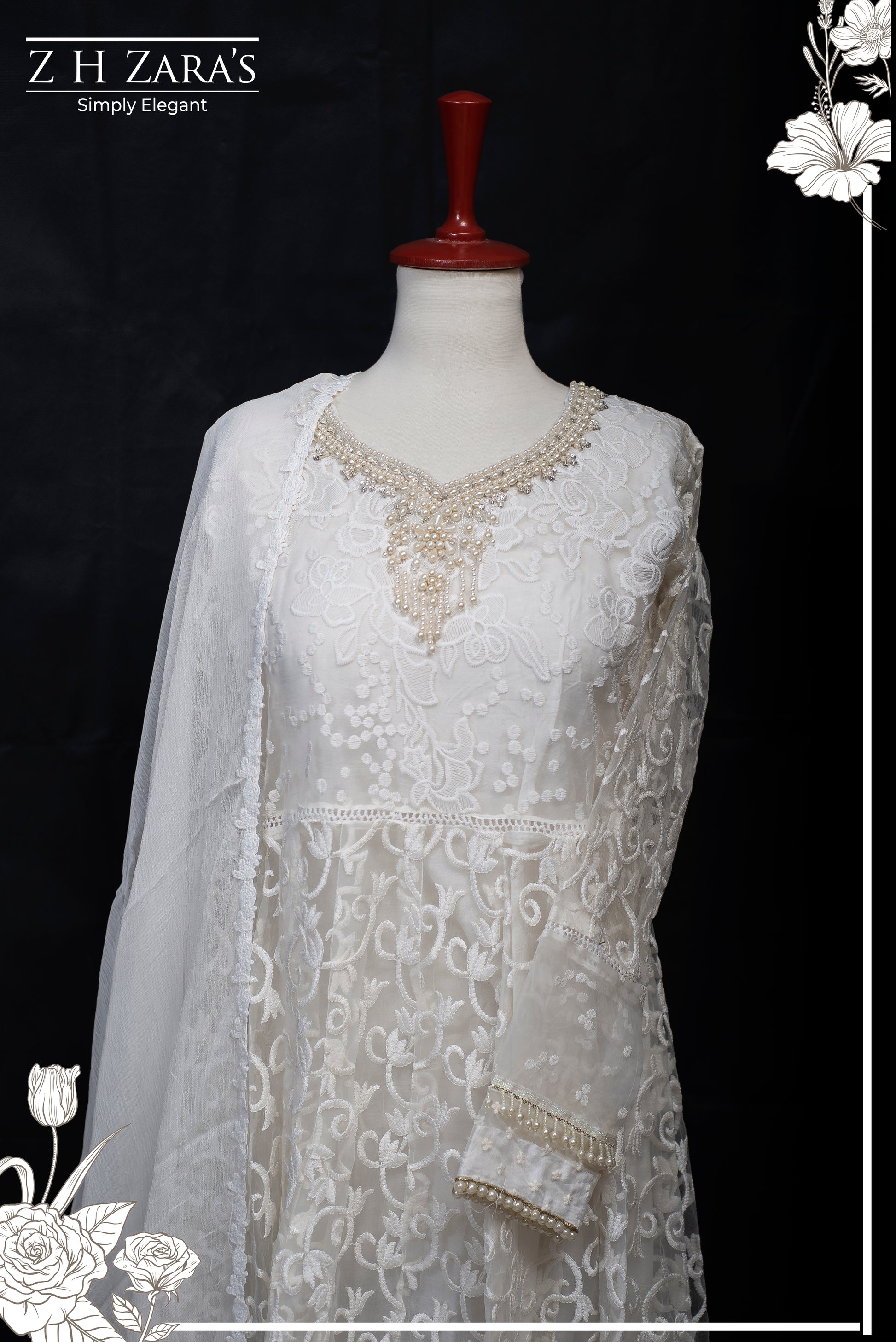 Olx Pakistan Olx Party Wear Dresses Elegant Hand-Painted Cutwork