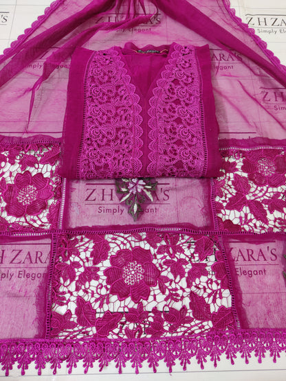 Hot pink Crochet 3pc