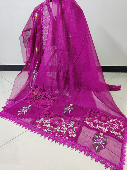 Hot pink Crochet 3pc
