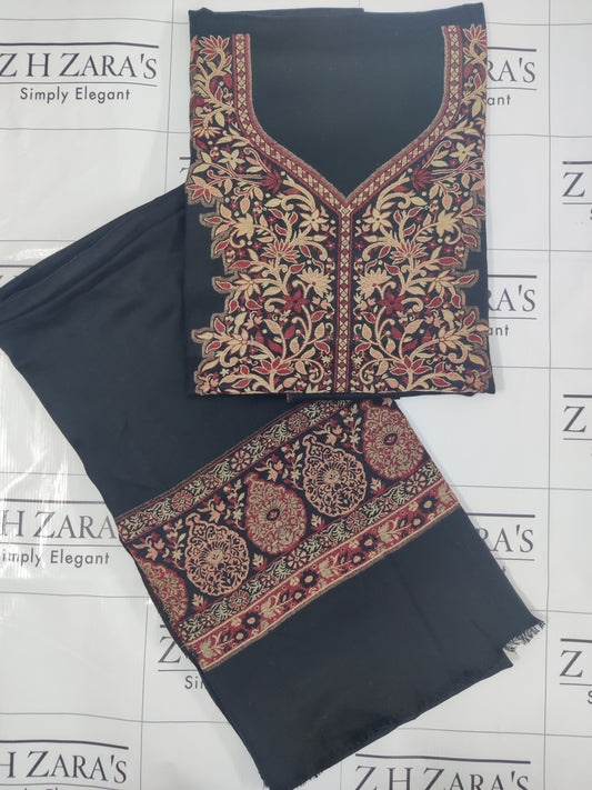Black Kani Pashmina 3pc