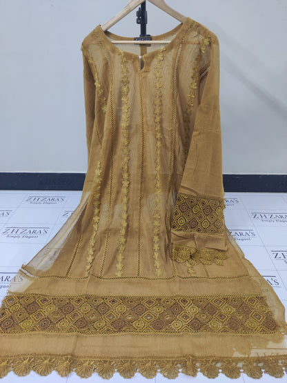 Heavy duppatta 3pc Dhani Mustard