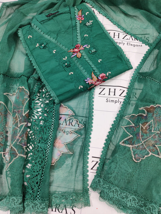 Emrald Green Khaddar 3pc