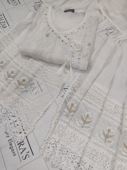 White Angrakha Pishwas