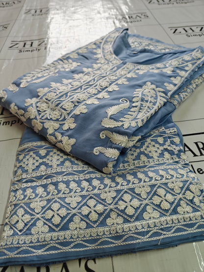 Ocean Blue Anchor Kaftan 2pc