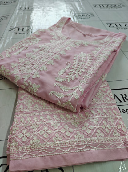 Soft Pink Anchor Kaftan 2pc