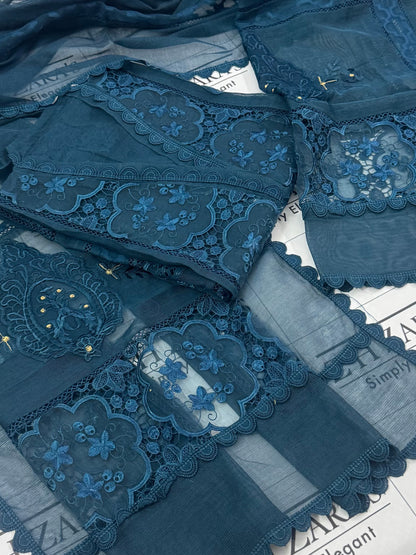 Peacock Blue Noor 2pc