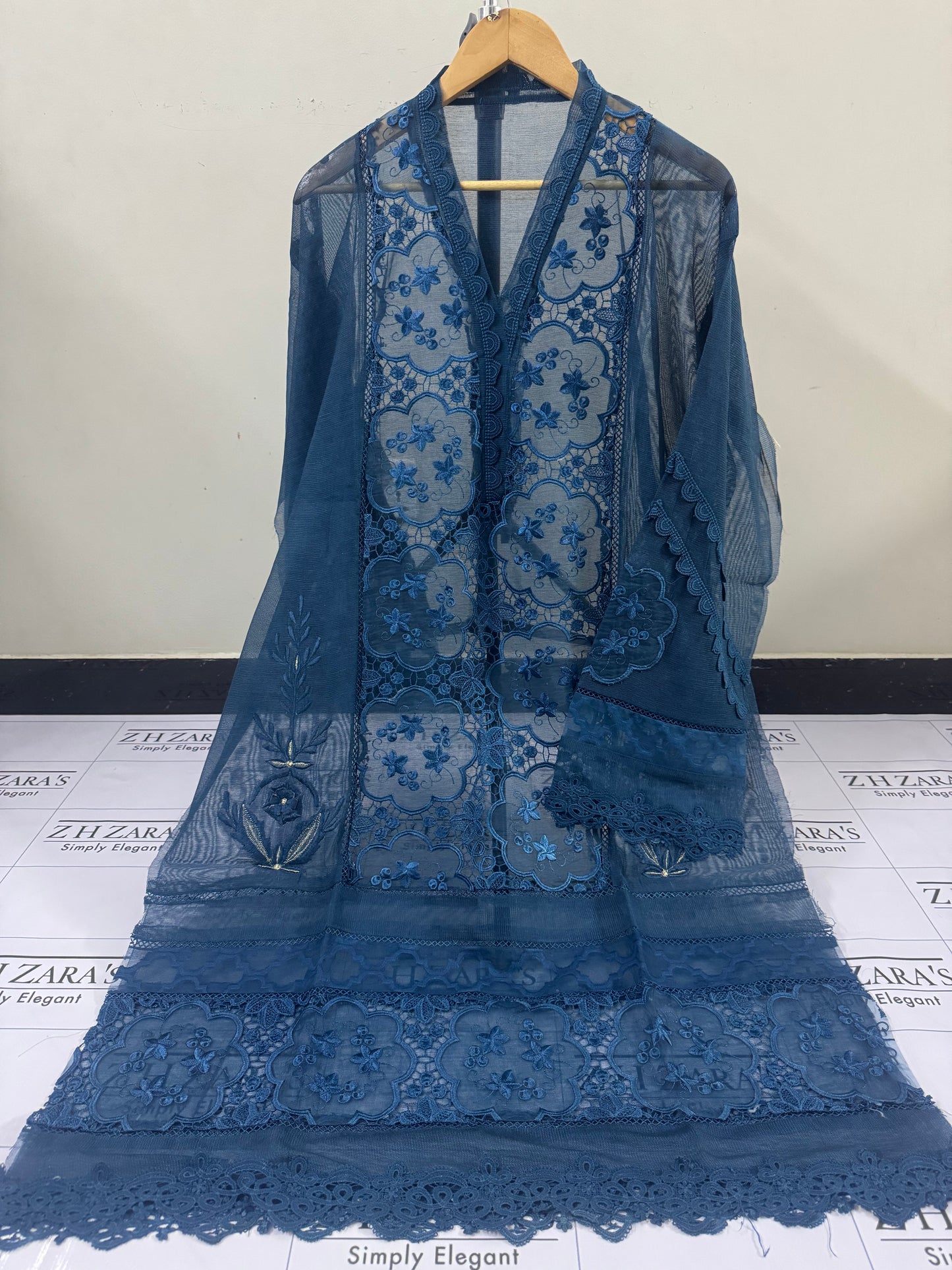 Peacock Blue Noor 2pc