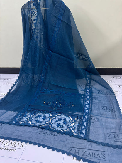 Peacock Blue Noor 2pc