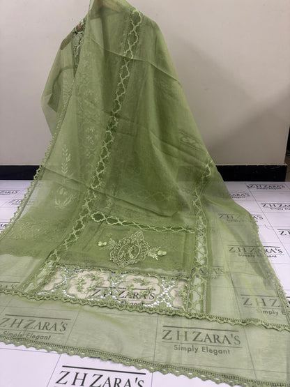 Olive Mint Green Noor 2pc