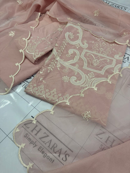Tea Pink Noor E Zar 3pc