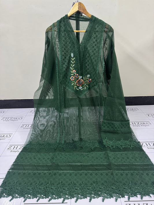 Bottle Green Falak 3pc