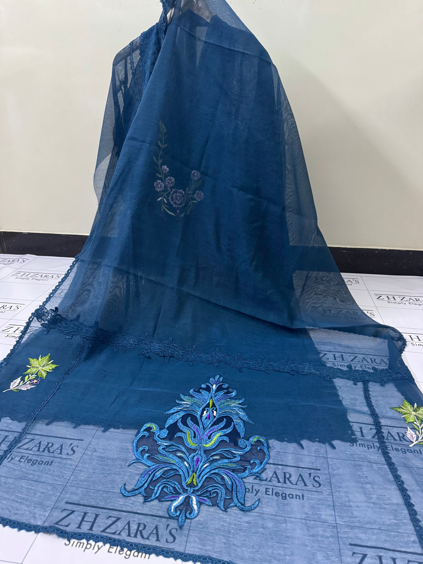 Peacock Blue Falak 3pc