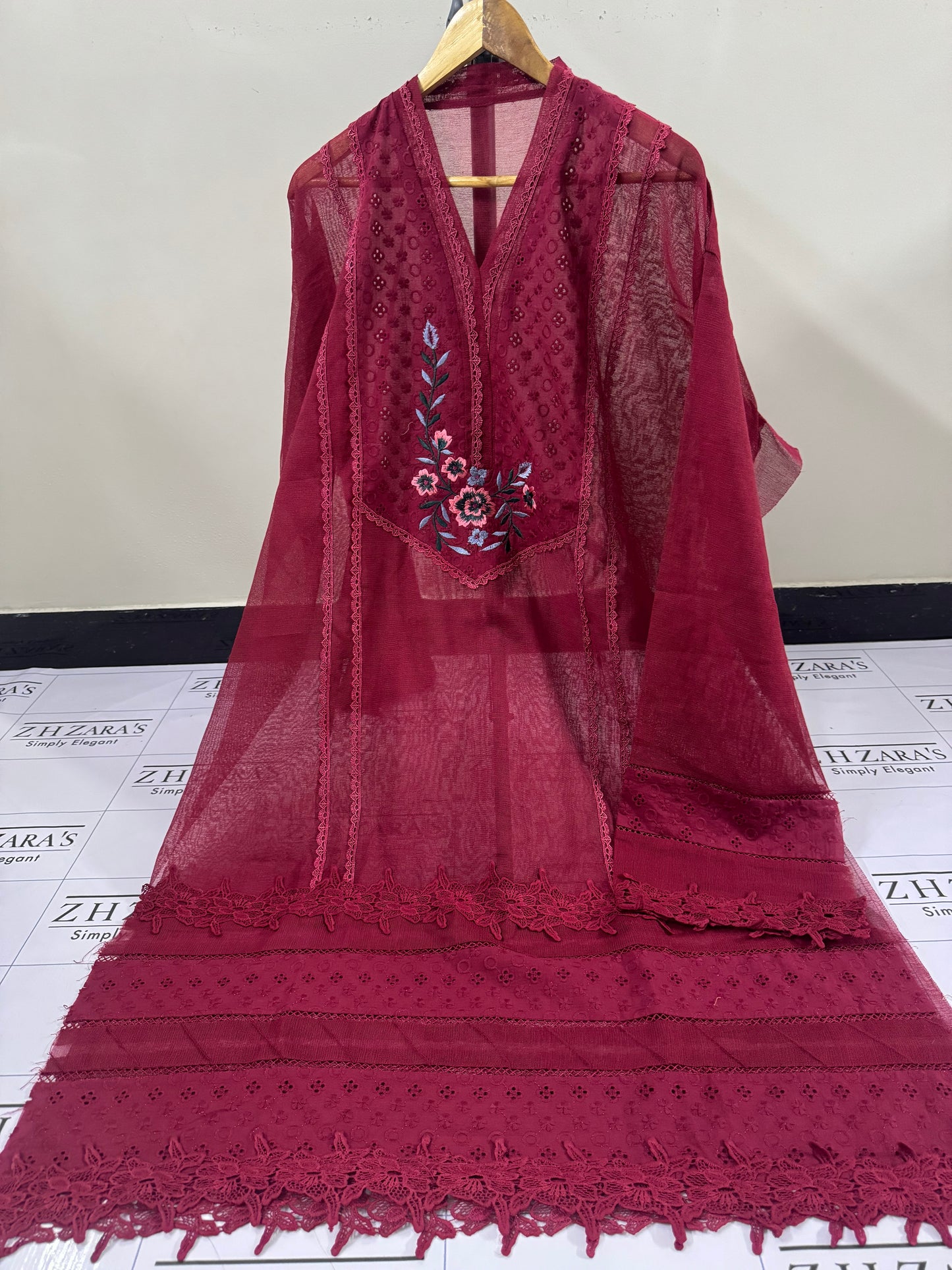 Deep Red Falak 3pc