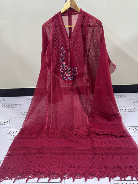 Deep Red Falak 3pc