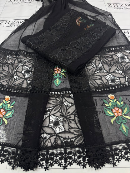 Black Crochet 3pc