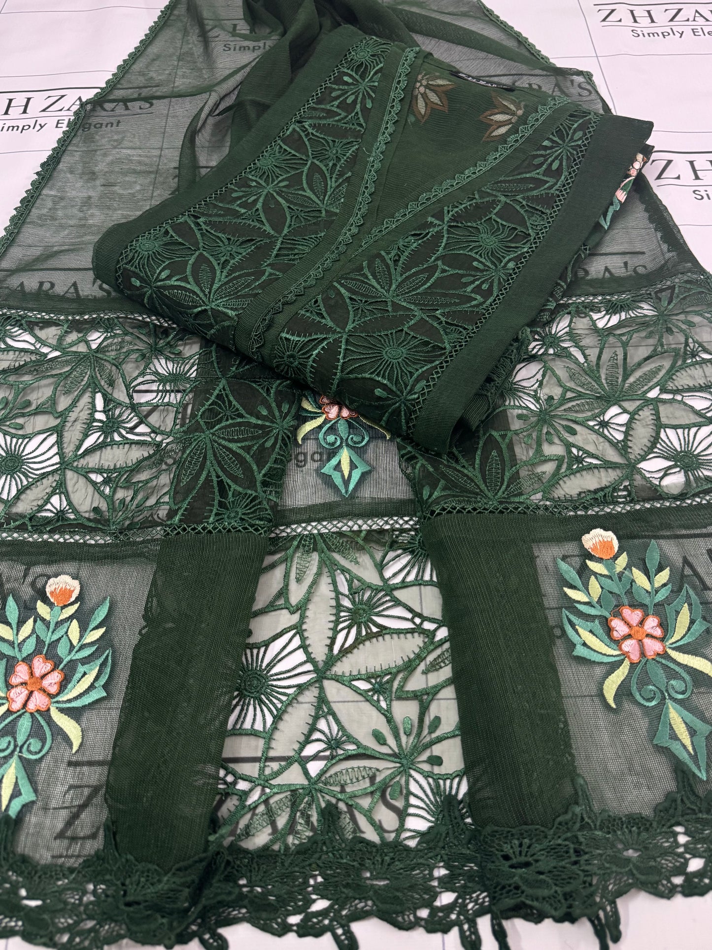 Bottle Green Crochet 3pc