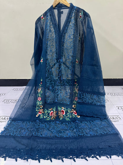Peacock Blue Crochet 3pc