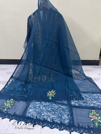 Peacock Blue Crochet 3pc