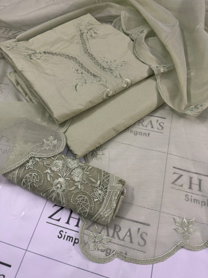 Powder Mint Green Aarzoo 3pc