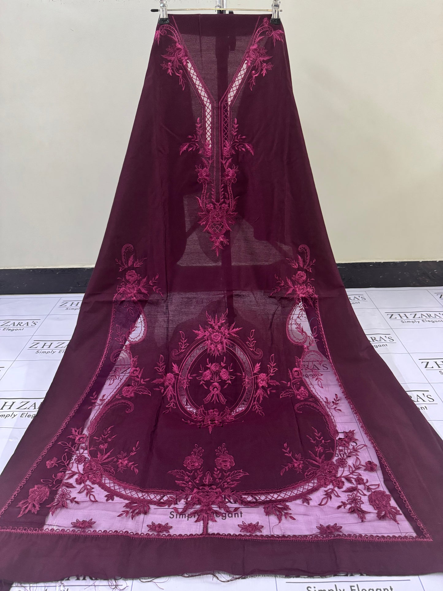 Deep Maroon Aarzoo 3pc