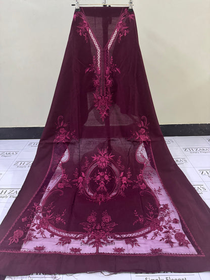 Deep Maroon Aarzoo 3pc