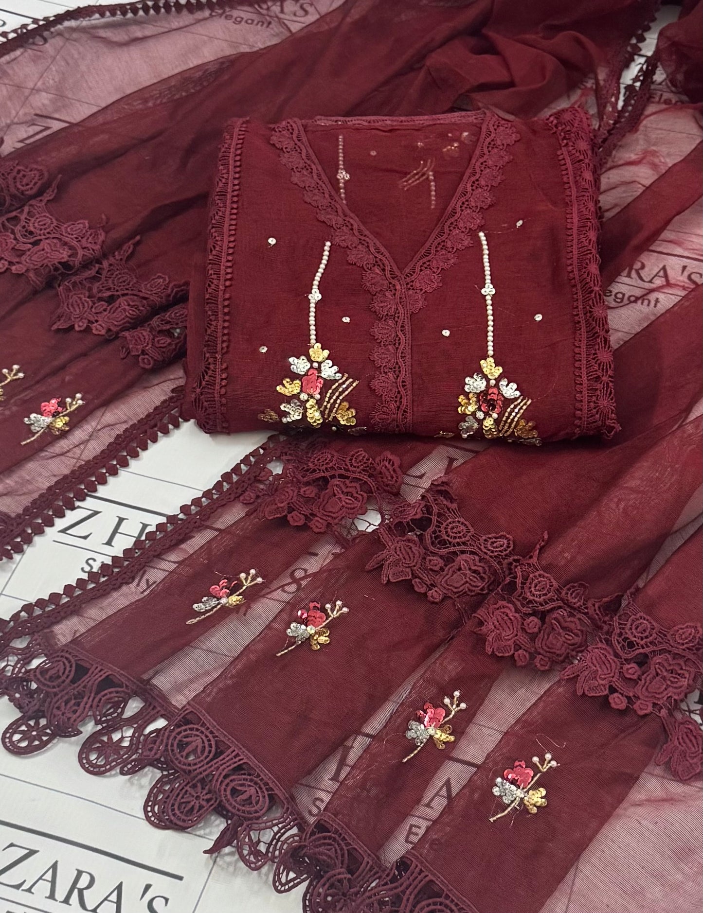 Maroon Jugno 2pc