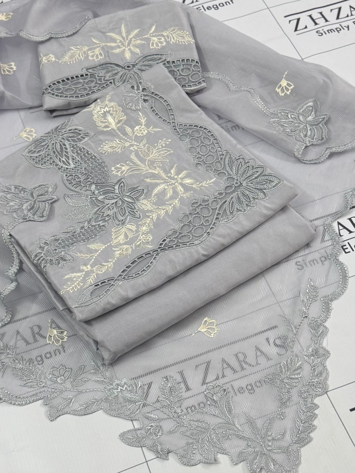 Ice Grey Apsara 3pc