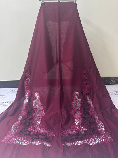 Deep Maroon Apsara 3pc