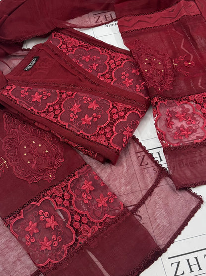 Redish Maroon Noor 2pc