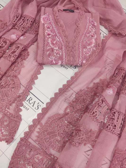 Tea Pink Gala Emb 3pc