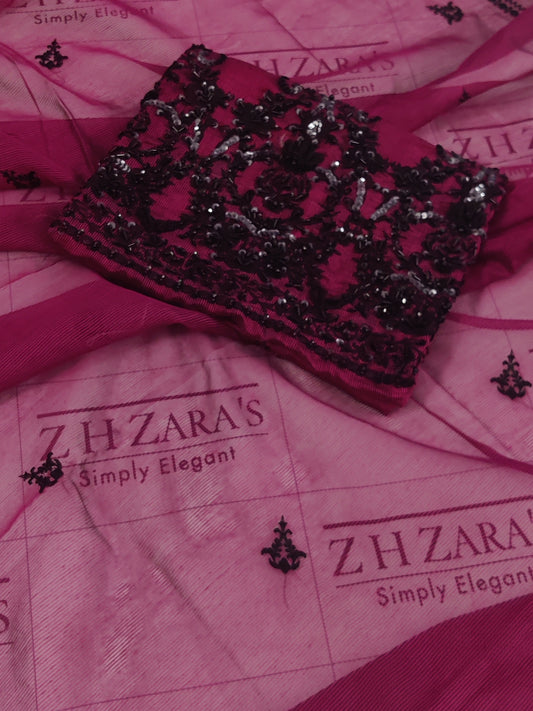 Classic Magenta Hand Embellished