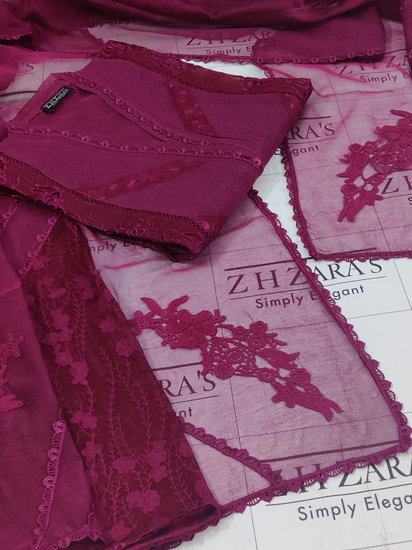 Magenta Hotpink Noura 2pc