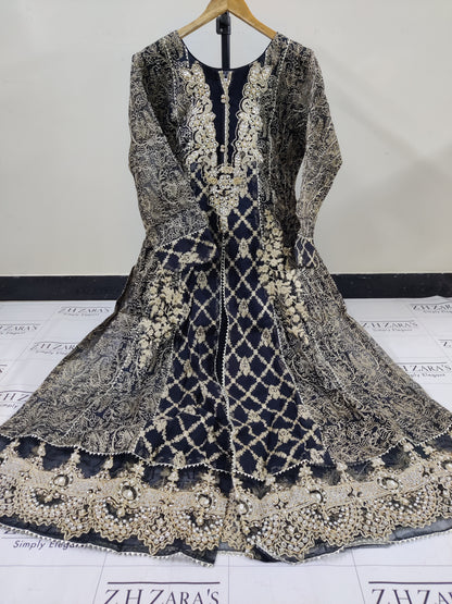 Zarqa Black Stitched 4pc