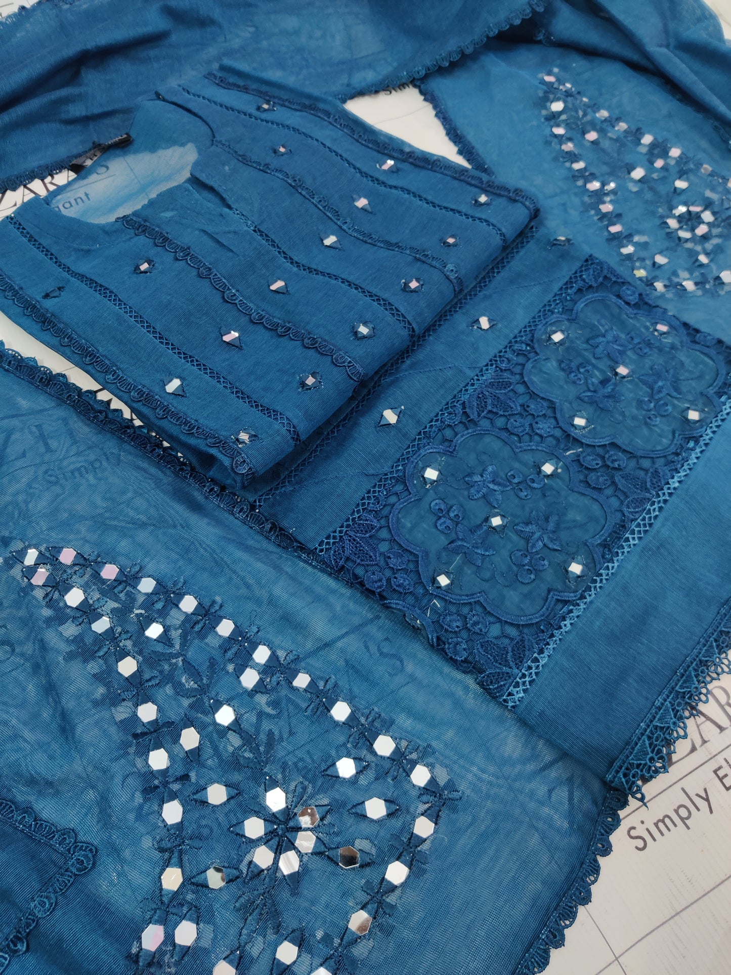 Peacock Blue Saaz 2pc