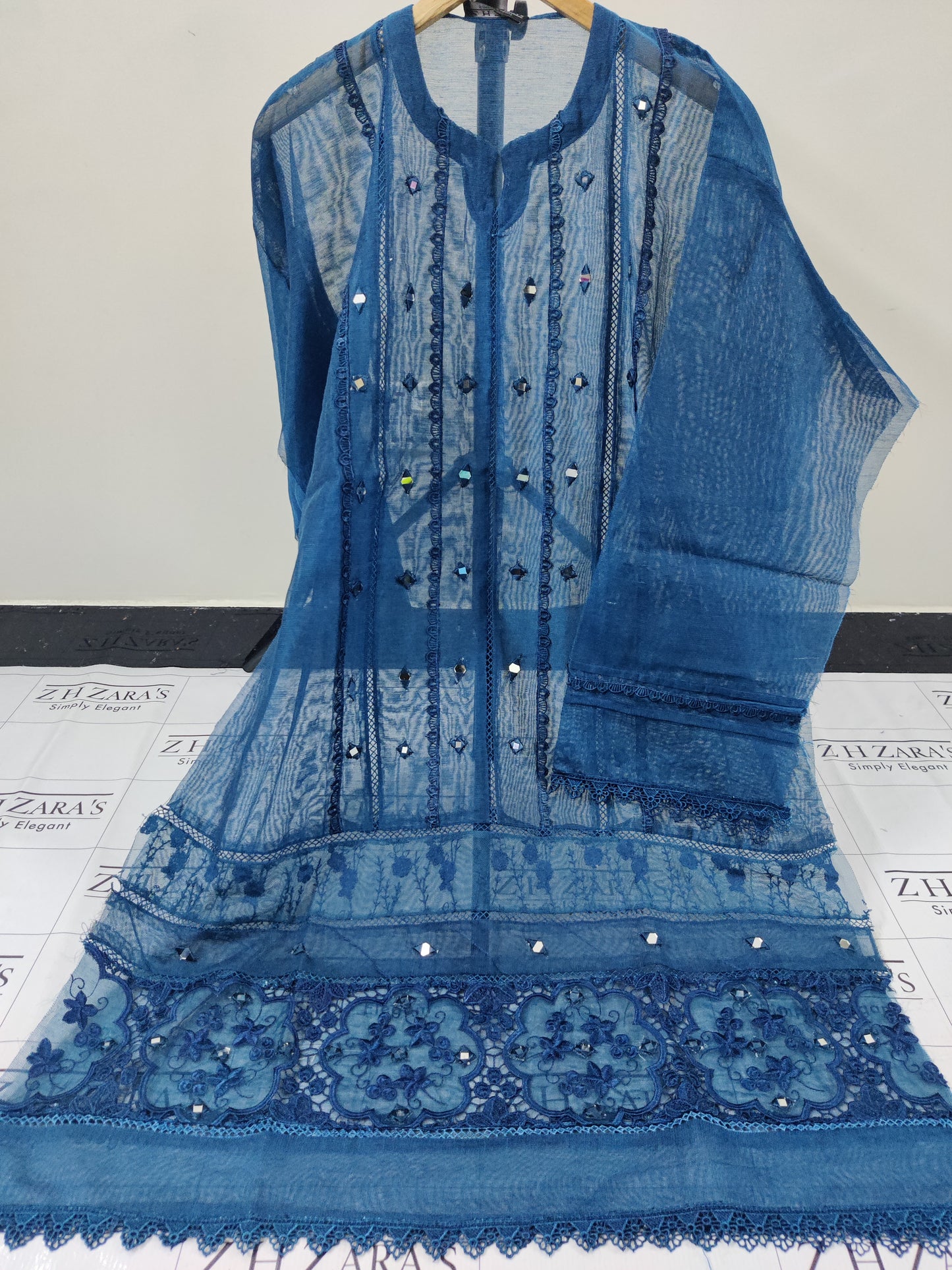 Peacock Blue Saaz 2pc