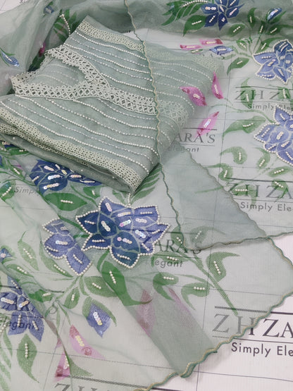 Olive Green Lotus 2pc