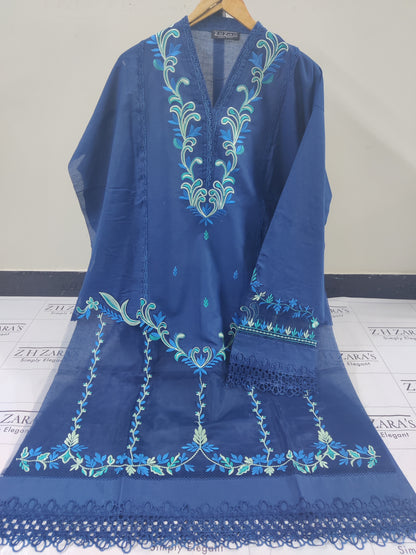 Peacock Blue Jasmine 3pc