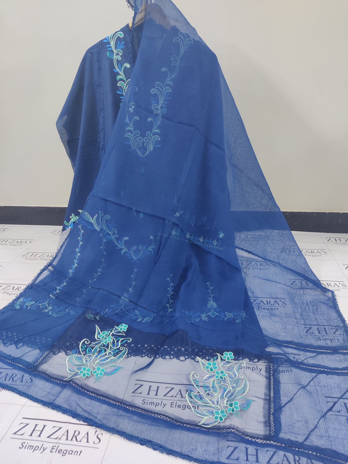 Peacock Blue Jasmine 3pc